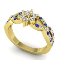 Simple Floral Pave Nalini Ring