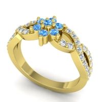Simple Floral Pave Nalini Ring