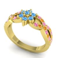 Simple Floral Pave Nalini Ring