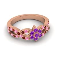 Simple Floral Pave Nalini Ring