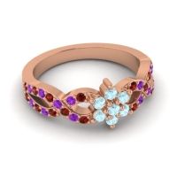 Simple Floral Pave Nalini Ring