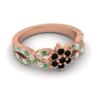 Simple Floral Pave Nalini Ring