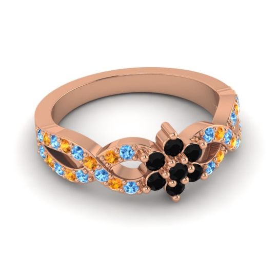 Simple Floral Pave Nalini Ring