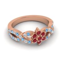 Simple Floral Pave Nalini Ring
