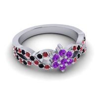 Simple Floral Pave Nalini Ring