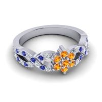 Simple Floral Pave Nalini Ring