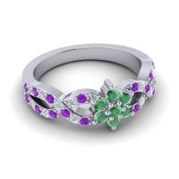 Simple Floral Pave Nalini Ring