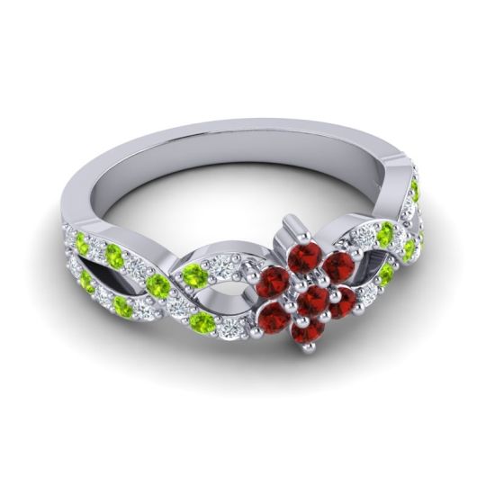 Simple Floral Pave Nalini Ring