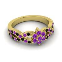 Simple Floral Pave Nalini Ring