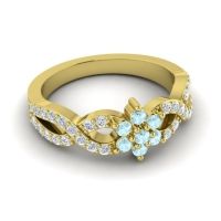 Simple Floral Pave Nalini Ring