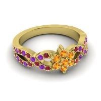 Simple Floral Pave Nalini Ring