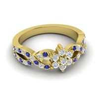 Simple Floral Pave Nalini Ring