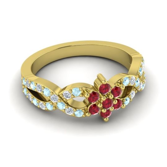Simple Floral Pave Nalini Ring