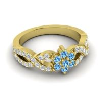 Simple Floral Pave Nalini Ring