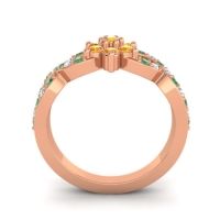 Simple Floral Pave Nalini Ring