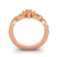 Simple Floral Pave Nalini Ring
