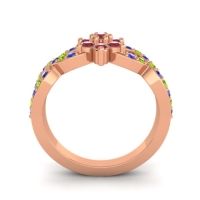 Simple Floral Pave Nalini Ring