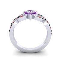 Simple Floral Pave Nalini Ring