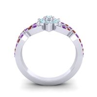 Simple Floral Pave Nalini Ring