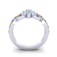 Simple Floral Pave Nalini Ring