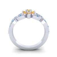 Simple Floral Pave Nalini Ring