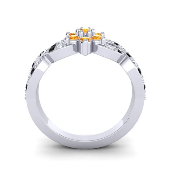 Simple Floral Pave Nalini Ring