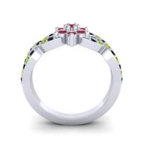 Simple Floral Pave Nalini Ring