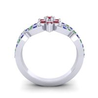 Simple Floral Pave Nalini Ring