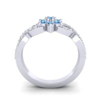 Simple Floral Pave Nalini Ring