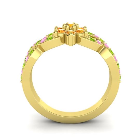 Simple Floral Pave Nalini Ring