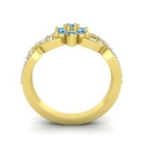 Simple Floral Pave Nalini Ring