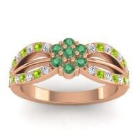 Simple Floral Pave Kalikda Ring