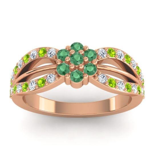 Simple Floral Pave Kalikda Ring