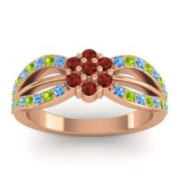 Simple Floral Pave Kalikda Ring