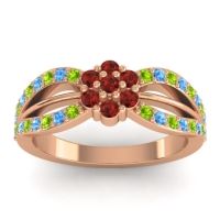 Simple Floral Pave Kalikda Ring