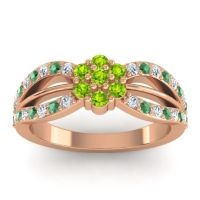 Simple Floral Pave Kalikda Ring