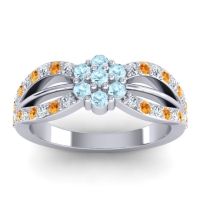 Simple Floral Pave Kalikda Ring