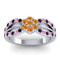 Simple Floral Pave Kalikda Ring