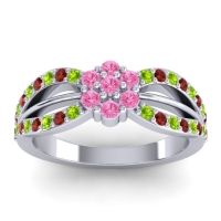 Simple Floral Pave Kalikda Ring