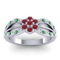 Simple Floral Pave Kalikda Ring