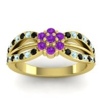 Simple Floral Pave Kalikda Ring