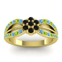 Simple Floral Pave Kalikda Ring