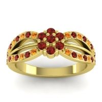 Simple Floral Pave Kalikda Ring