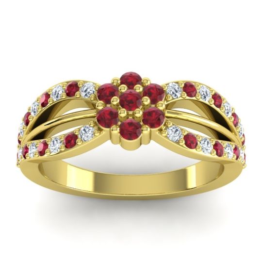 Simple Floral Pave Kalikda Ring