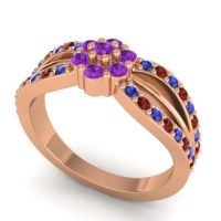 Simple Floral Pave Kalikda Ring