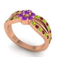 Simple Floral Pave Kalikda Ring