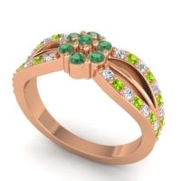 Simple Floral Pave Kalikda Ring