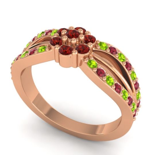 Simple Floral Pave Kalikda Ring