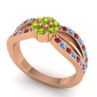 Simple Floral Pave Kalikda Ring