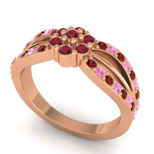 Simple Floral Pave Kalikda Ring